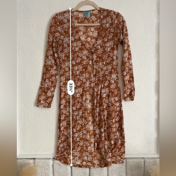 HIP yellow floral, long cardigan size Small - Picture 3 of 7